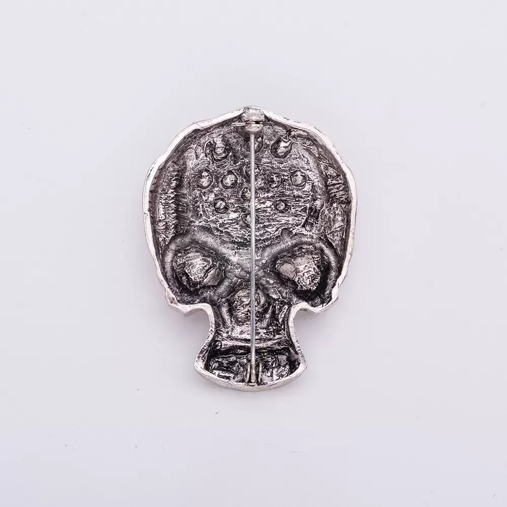 Halloween Rhinestone Exquisite Skull Brooch Accessory